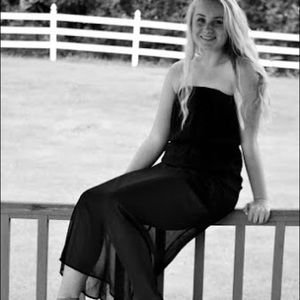 Black strapless dress